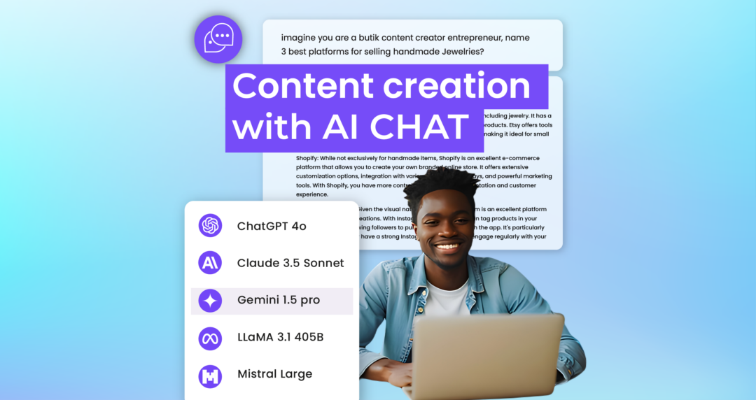 Comparison of AI Chat models like ChatGPT, Claude, and Gemini Pro, each optimized for different content creation needs.