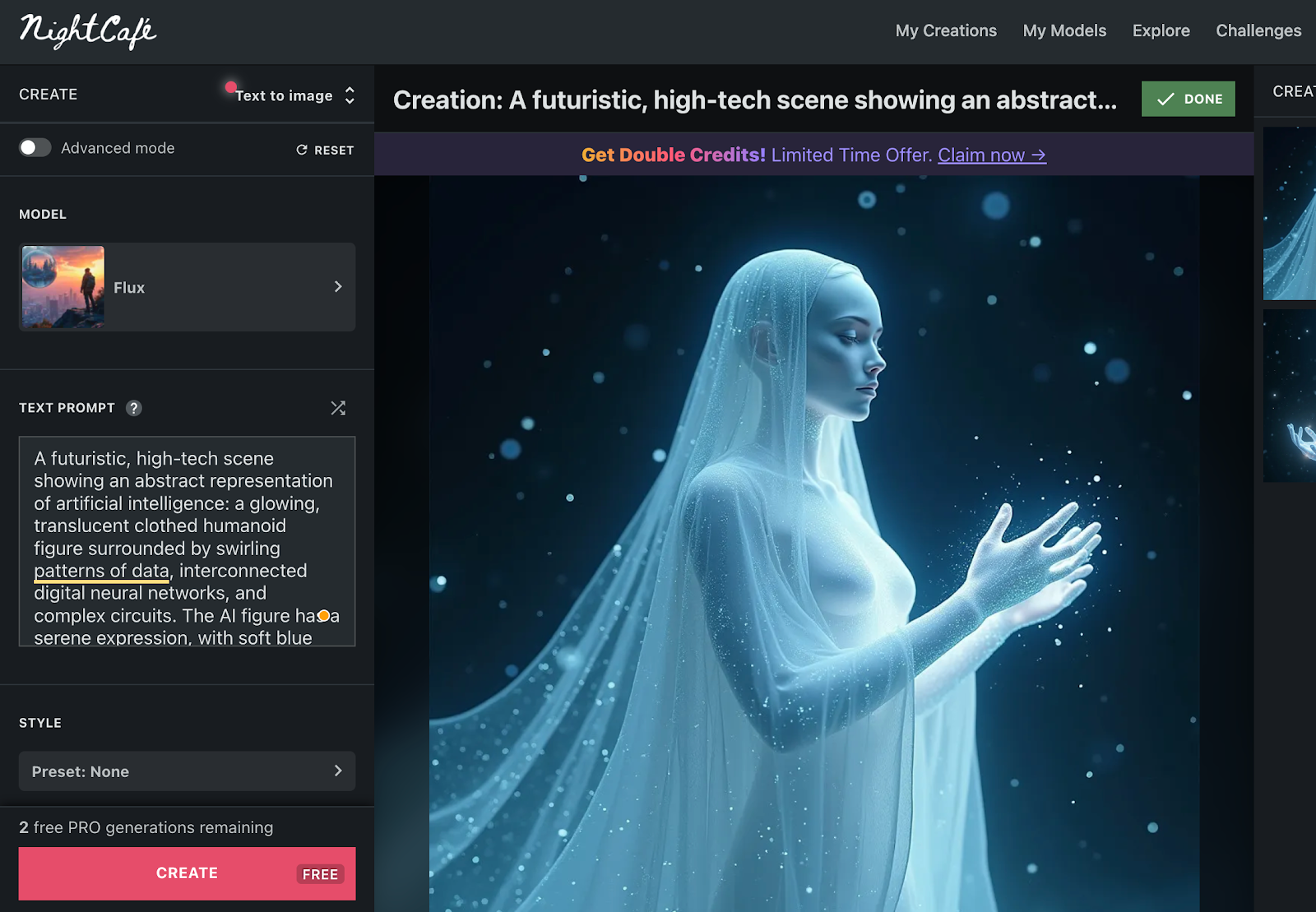 Nightcafe ai image generator prompt