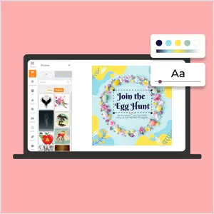 Customizable invitation templates with A.I. smart editor