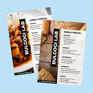 Customizable restaurant menu templates to free your creativity