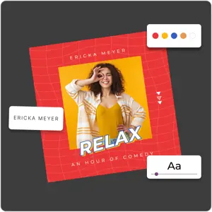 Apply your unique style to podcast cover art easily with Brand Kit